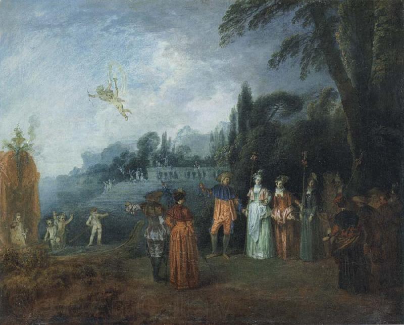 Jean-Antoine Watteau Embarking for Cythera Germany oil painting art